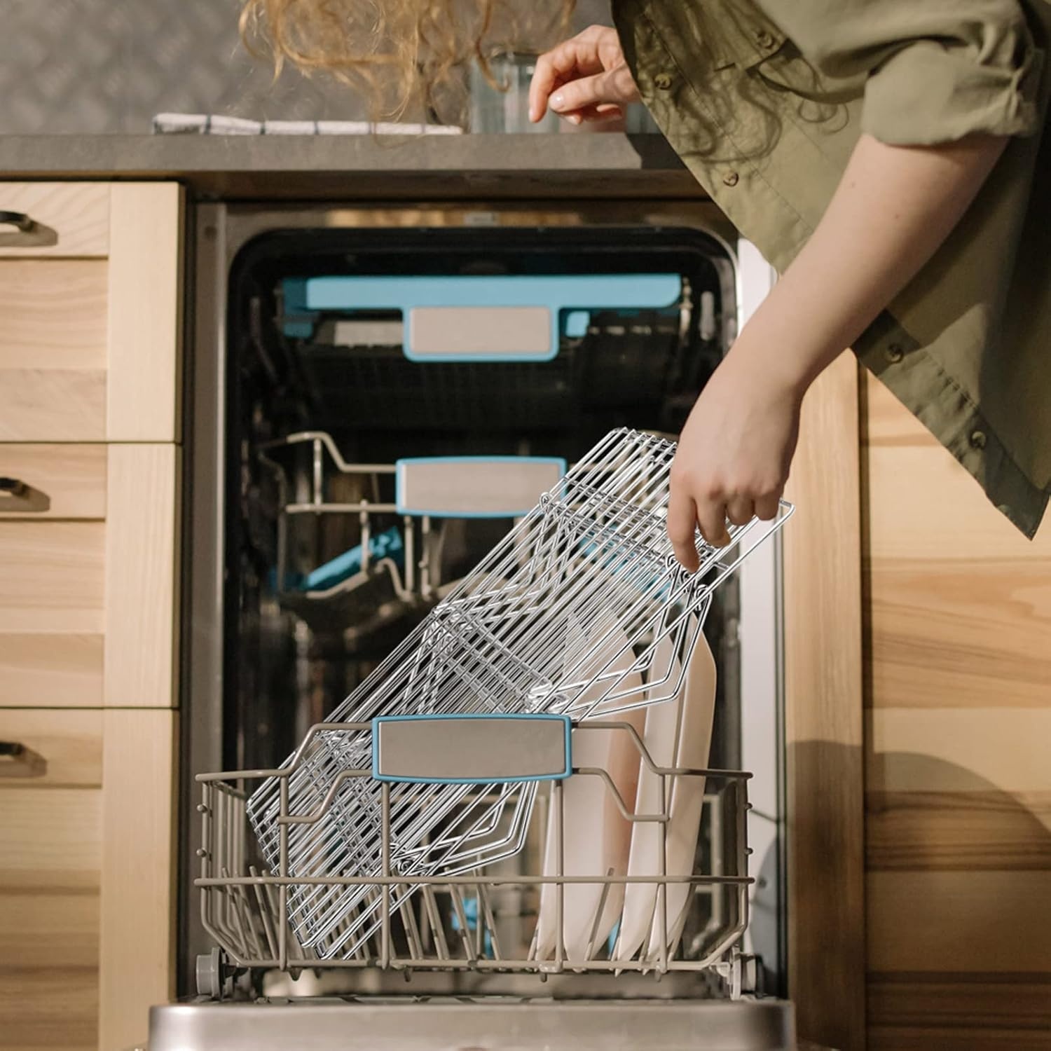 image:imageTeamFar Cooling Rack 5Tiers Stainless Steel Baking Cooling Wire Rack for Baking Roasting Cooking Healthy amp Firmly Weld Stackable amp Collapsible Dishwasher Safe 15x104