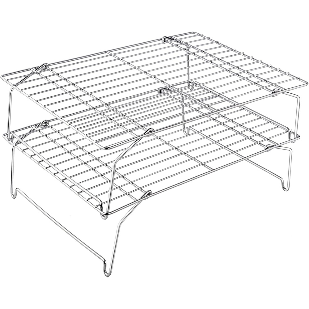 image:imageTeamFar Cooling Rack 5Tiers Stainless Steel Baking Cooling Wire Rack for Baking Roasting Cooking Healthy amp Firmly Weld Stackable amp Collapsible Dishwasher Safe 15x102