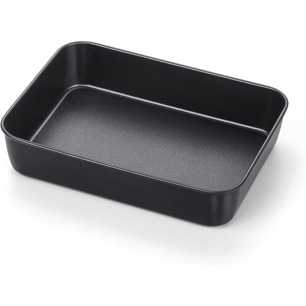 image:imageTeamFar Lasagna Pan 123 x 975 x 2 Stainless Steel Rectangular Cake Brownie Casserole Pan For Roasting Baking Healthy amp Heavy Duty Brushed Surface amp Deep Side Dishwasher SafeBlack