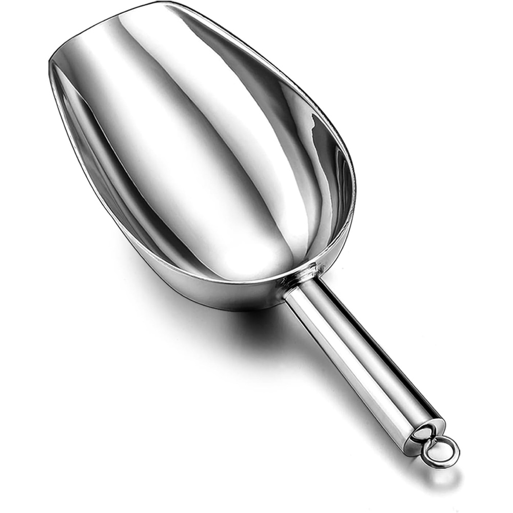 image:imageTeamFar Stainless Steel Ice Scoop Small Metal Food Candy Scoop for Kitchen Bar Party Wedding 5 Ounces5 oz