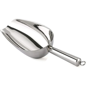 image:imageTeamFar 12oz Ice Scoop Stainless Steel Metal Food Scoop Ice Scooper for Bar Kitchen Party Multifunction amp Easy Storage NonToxic amp Sturdy Smooth Edge amp Mirror Polish Dishwasher Safe Pack of 212 oz