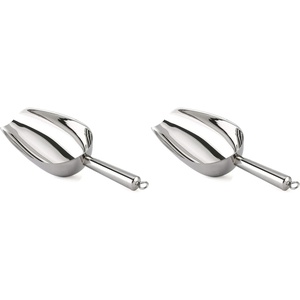 image:imageTeamFar 12oz Ice Scoop Stainless Steel Metal Food Scoop Ice Scooper for Bar Kitchen Party Multifunction amp Easy Storage NonToxic amp Sturdy Smooth Edge amp Mirror Polish Dishwasher Safe Pack of 212 oz Pack of 2