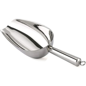 image:imageTeamFar 12oz Ice Scoop Stainless Steel Metal Food Scoop Ice Scooper for Bar Kitchen Party Multifunction amp Easy Storage NonToxic amp Sturdy Smooth Edge amp Mirror Polish Dishwasher Safe Pack of 28 oz