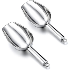image:imageTeamFar 5oz Ice Scoop Stainless Steel Food Scoop Metal Ice Scooper for Kitchen Bar Party Wedding Heavy Duty amp Sturdy Easy Storage amp Versatile Mirror Finish amp Smooth Edge GoldSilver