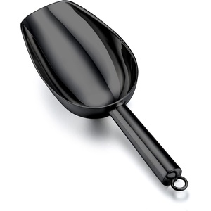 image:imageTeamFar 5oz Ice Scoop Stainless Steel Food Scoop Metal Ice Scooper for Kitchen Bar Party Wedding Heavy Duty amp Sturdy Easy Storage amp Versatile Mirror Finish amp Smooth Edge GoldBlack
