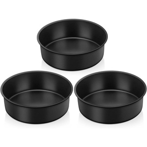 image:imageTeamFar 6 Inch Round Cake Pans Round Baking Layer Cake Pan Set of 3 with NonStick Coating Stainless Steel Core for Birthday Party Wedding Healthy amp Heatproof Release Easily amp Easy Clean6inch
