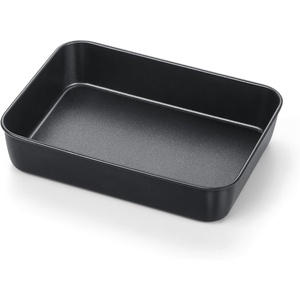 image:imageTeamFar Lasagna Pan 123 x 975 x 2 Stainless Steel Rectangular Cake Brownie Casserole Pan For Roasting Baking Healthy amp Heavy Duty Brushed Surface amp Deep Side Dishwasher SafeBlack