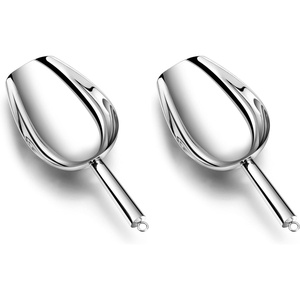image:imageTeamFar Stainless Steel Ice Scoop Small Metal Food Candy Scoop for Kitchen Bar Party Wedding  5 Ounces24 oz Pack of 2