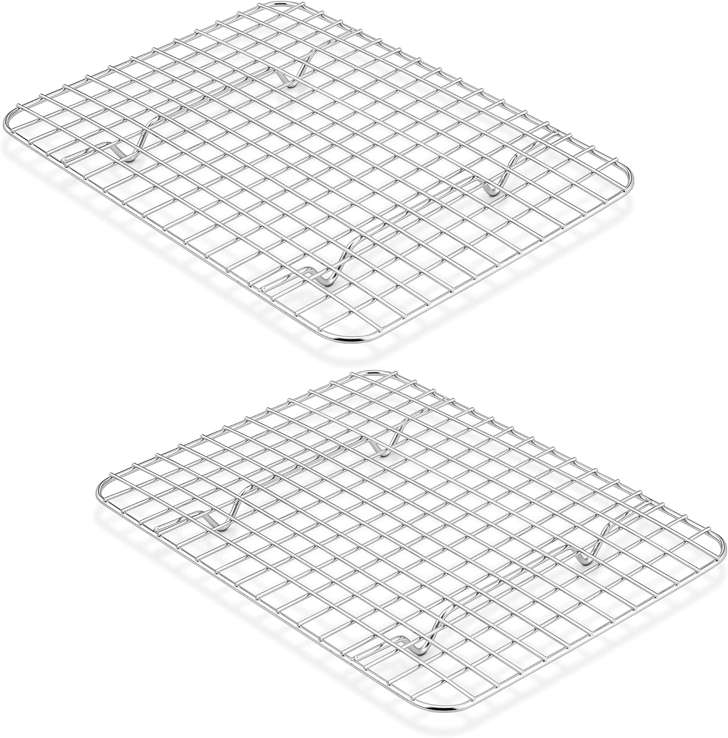 image:imageTeamFar Mini Cooling Rack Set of 2 Stainless Steel 875 x 625 Toaster Oven Grid Rack for Baking Roasting Broiling Grilling Bakeable Rack for Cookies NonToxic amp Heavy Duty Dishwasher Safe2