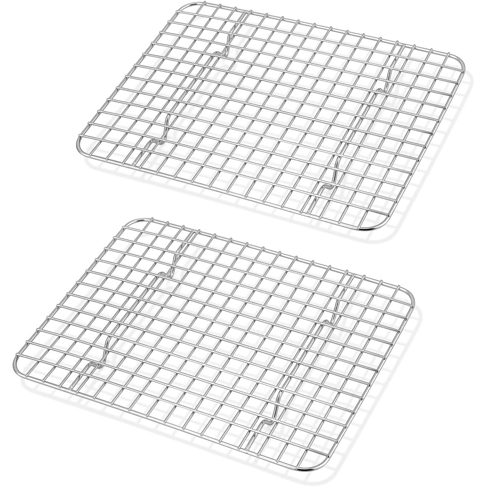 image:imageTeamFar Mini Cooling Rack Set of 2 Stainless Steel 875 x 625 Toaster Oven Grid Rack for Baking Roasting Broiling Grilling Bakeable Rack for Cookies NonToxic amp Heavy Duty Dishwasher Safe2