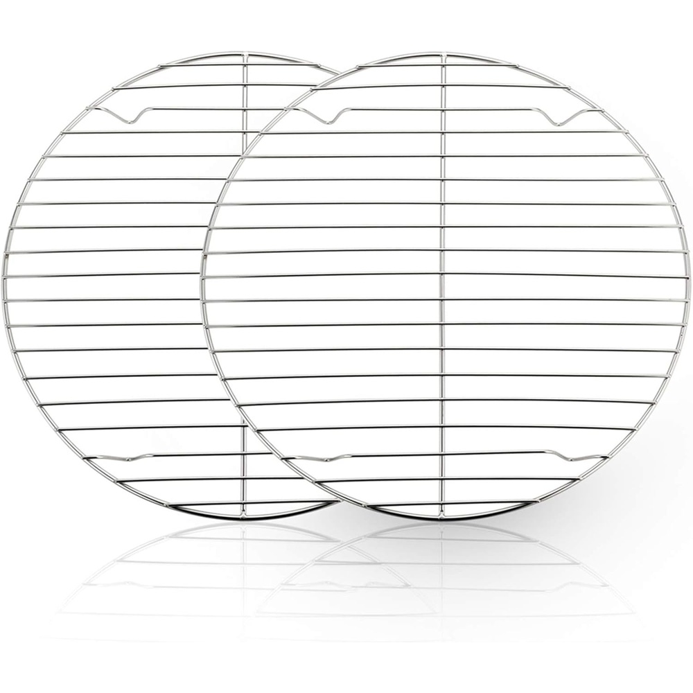 image:imageTeamFar Round Cooling Rack Set of 2 9 Inch Round Baking Steaming Roasting Rack Set Stainless Steel Healthy amp Dishwasher Safe Mirror Finish amp Rust Free105