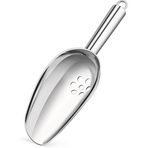 image:imageTeamFar 8 oz Ice Scoop with Holes Stainless Steel Food Scoop Shovel with Drain Holes for Kitchen Bar Party Wedding Healthy amp Heavy Duty Sturdy Handle amp Mirror Finish Dishwasher Safe8 oz