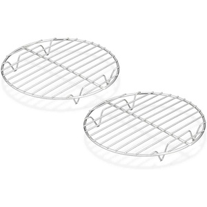 image:imageTeamFar Round Cooling Rack Set of 2 9 Inch Round Baking Steaming Roasting Rack Set Stainless Steel Healthy amp Dishwasher Safe Mirror Finish amp Rust Free75