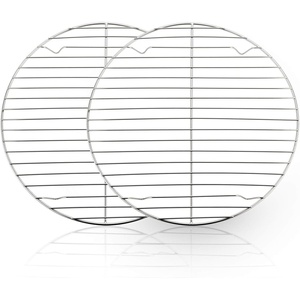 image:imageTeamFar Round Cooling Rack Set of 2 9 Inch Round Baking Steaming Roasting Rack Set Stainless Steel Healthy amp Dishwasher Safe Mirror Finish amp Rust Free105