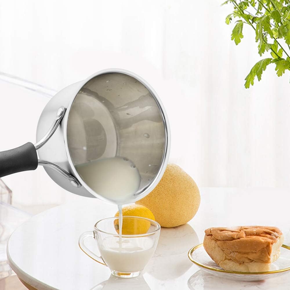 image:imageTeamFar 1 Quart Saucepan Stainless Steel Saucepan with Lid Small Sauce Pot Milk Pan Cookware for Home Cooking Non Toxic amp Healthy Easy Clean amp Dishwasher Safe2QT
