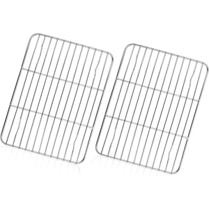 image:imageTeamFar Cooling Rack 875 x 625 Stainless Steel Wire Baking Rack for Cooking Roasting Grilling Fit for Oven Pan Oven amp Dishwasher Safe Nontoxic amp HeavyDuty 2PCS875625