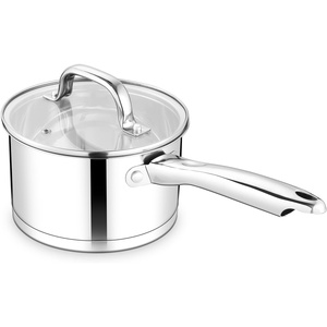 image:imageTeamFar Saucepan 3 qt Stainless Steel Sauce Milk Pan amp Lid with Triply Bottom HomeKitchen Induction Pot for CookingBoilingWarmingStewing Healthy amp Heavy Duty Dishwasher Safe2 Quarts