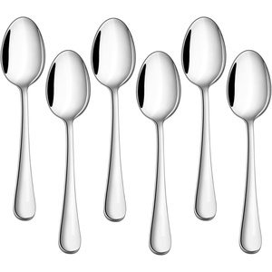 image:imageTeamFar Teaspoon Set of 12 67 Inch Stainless Steel Mini Tea Spoons Small Spoon Silverware for Coffee Tea Soup Dessert NonToxic amp Heavy Duty Mirror Polished amp Dishwasher SafeRound Edge