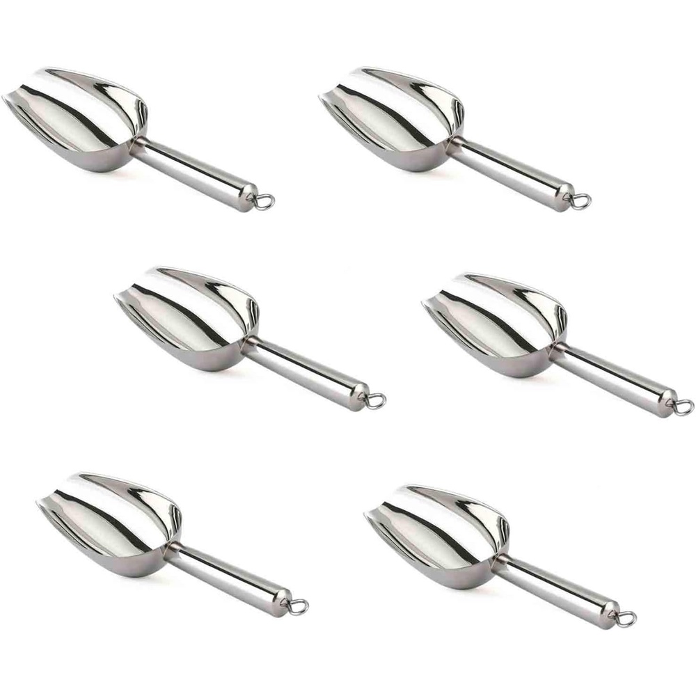 image:imageTeamFar Mini Scoop 3 Oz 6 PCS Canister Scoops Small Ice Candy Scoop Stainless Steel for Kitchen Dispenser Buffet Jars Rust Free amp Sturdy Utility amp Mirror Finish Dishwasher Safe