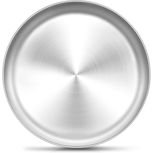 image:imageTeamFar 9 Inch Pizza Pan Stainless Steel Small Crispy Pizza Tray Round Pizza Dish Plates for Toaster Oven Baking Cooking Healthy amp Heavy Duty Easy Clean amp Dishwasher Safe4 PCS1