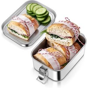 image:imageTeamFar Stainless Steel Bento Box 28oz850ML Metal Lunch Box with LeakProof Lid for AdultsKids Lunch Food Containers with 3 Compartments for SchoolWorkMeal Prep Heavy Duty amp Dishwasher Safe1