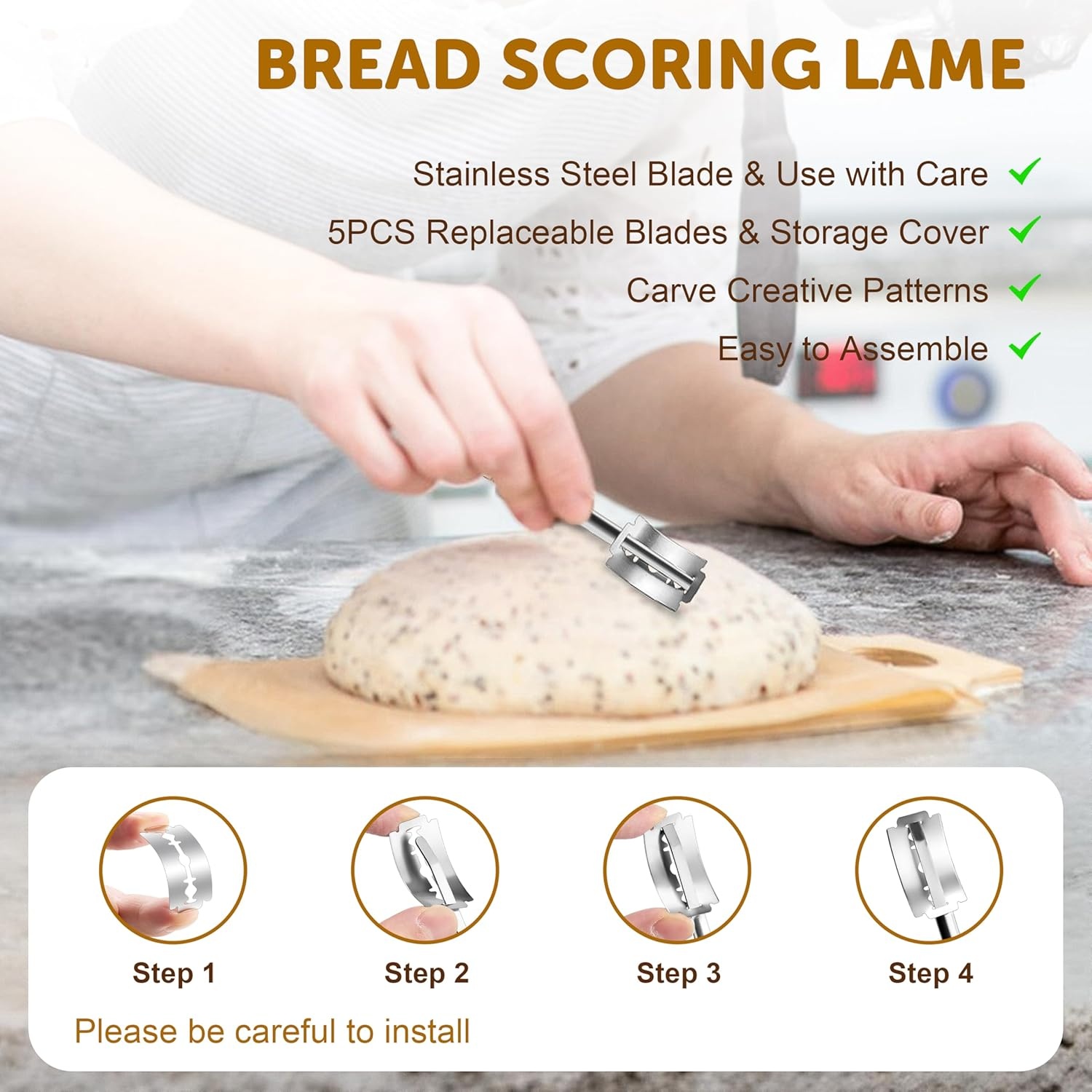 image:imageTeamFar Sourdough Bread Baking Supplies 9 Round amp 10 Oval Bread Proofing Basket Set with Liner Sourdough Starter Kit for Bread Making Bread LameWhiskDough ScraperBasting Brush