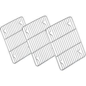 image:imageTeamFar Baking Rack Stainless Steel Cooling Roasting Rack for Toaster Oven Pan Healthy amp Non Toxic Sturdy amp Rust Free Oven amp Dishwasher Safe  Set of 3 97 7977