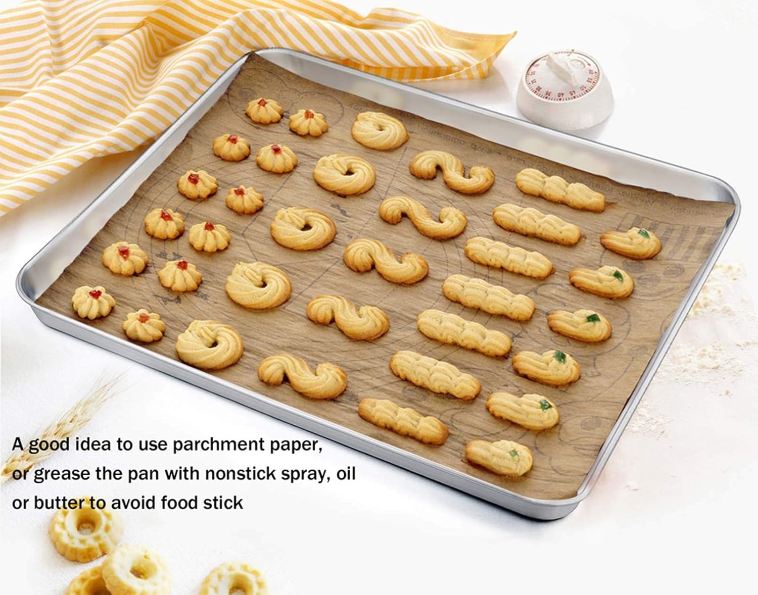 image:imageTeamFar Baking Sheet 176 x 13 x 1 Stainless Steel Large Cookie Sheet Baking Tray Pan for Oven NonToxic amp Healthy Rust Free amp Heavy Duty Mirror Finish amp Dishwasher Safe16 x 12 x 1