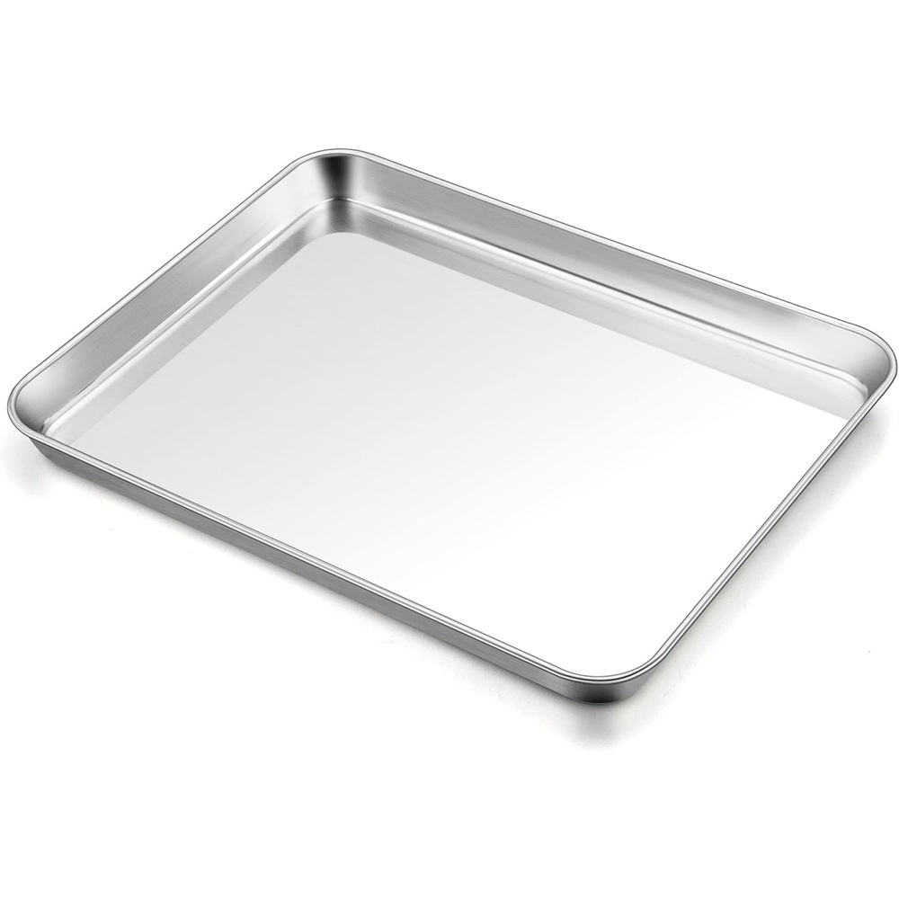 image:imageTeamFar Baking Sheet 176 x 13 x 1 Stainless Steel Large Cookie Sheet Baking Tray Pan for Oven NonToxic amp Healthy Rust Free amp Heavy Duty Mirror Finish amp Dishwasher Safe176 x 13 x 1