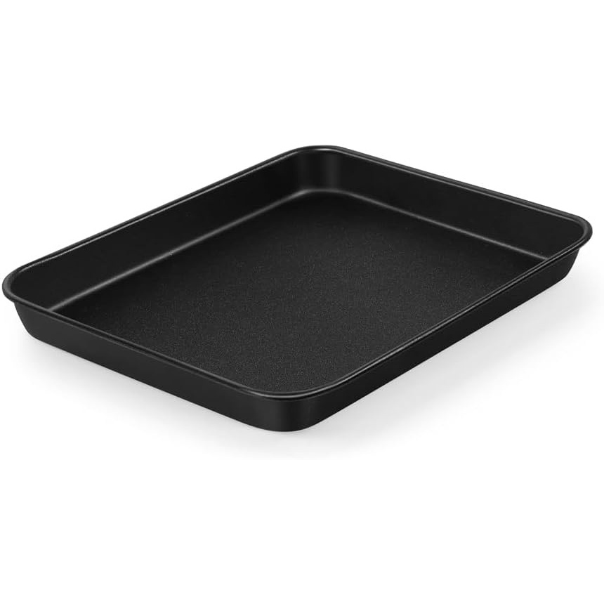image:imageTeamFar Toaster Oven Pans 925 x 7 x 1 Inch Carbon Steel Non Stick Coated Mini Toaster Oven Tray for Baking Roasting NonToxic amp Heavy Duty Roll Edge amp Easy Clean 2 PCS1
