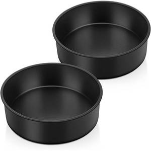 image:imageTeamFar 6 Inch Cake Pan Round Baking Layer Cake Pan Set of 2 with NonStick Coating Stainless Steel Core for Birthday Party Wedding Healthy ampHeatproof Release Easily amp Easy Clean6inch