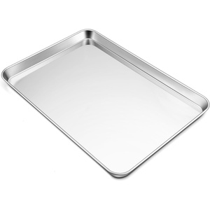 image:imageTeamFar Baking Sheet 176 x 13 x 1 Stainless Steel Large Cookie Sheet Baking Tray Pan for Oven NonToxic amp Healthy Rust Free amp Heavy Duty Mirror Finish amp Dishwasher Safe196 x 1375 x 13