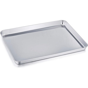 image:imageTeamFar Baking Sheet 176 x 13 x 1 Stainless Steel Large Cookie Sheet Baking Tray Pan for Oven NonToxic amp Healthy Rust Free amp Heavy Duty Mirror Finish amp Dishwasher Safe16 x 12 x 1