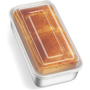image:imageTeamFar Loaf Pans for Baking Bread 9 x 5 Inch Stainless Steel Bread Loaf Pan with Lid Meatloaf Pan Tin for Homemade Bread Brownies Meal Prep Storage Healthy amp Dishwasher Safe  Set of 21